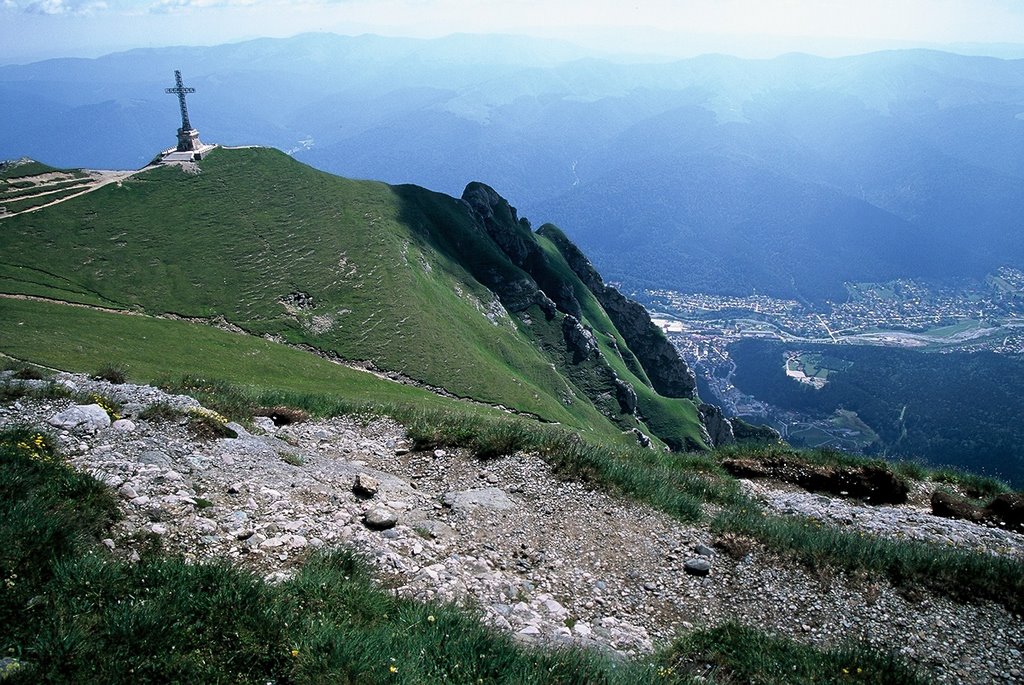 Cross over Busteni in the Bucegi Mountains in Romania by Tomek Wiazowski