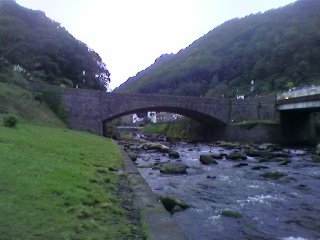 Lynmouth River Towards Arch Bridge 14/10/2007 by Nicky Bruce