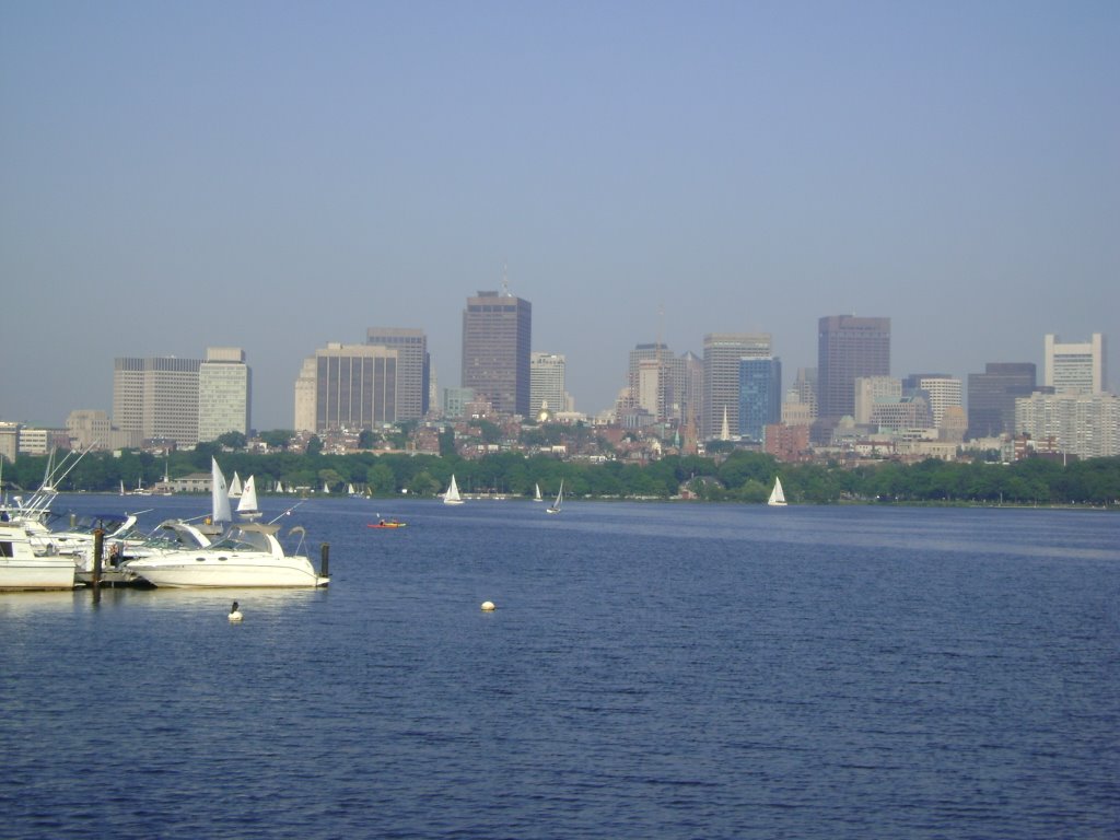 Charles River and view to Boston, Cambridge by mr_ace_sun