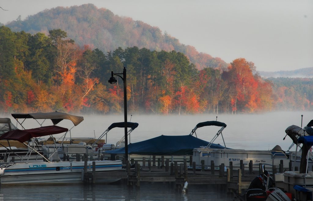 Morrow Mt. State Park and Lake Tillery from Woodrun by debrussell