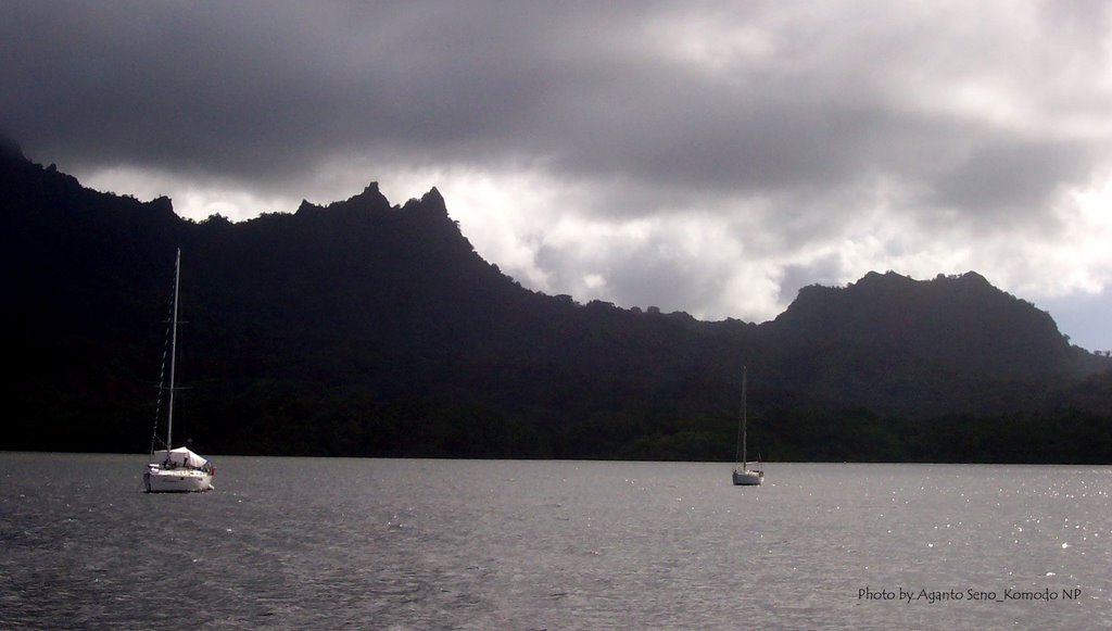 The sleeping lady of Kosrae with yatchs by Aganto Seno