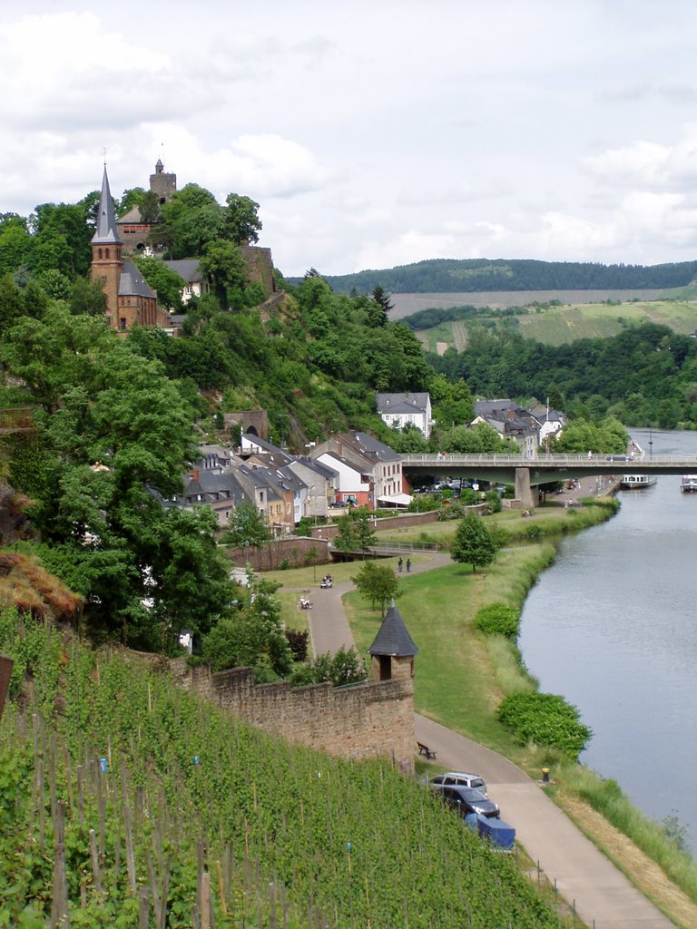 Vue sur la Sarre et le village by armandthelen