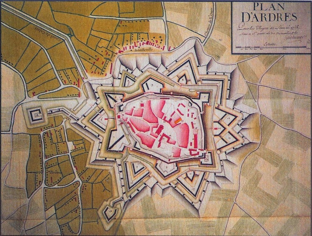 Plan d'Ardres en 1740 by uvw