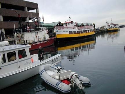 Casco Bay Lines & Portland Fire Boat by John Alphonse