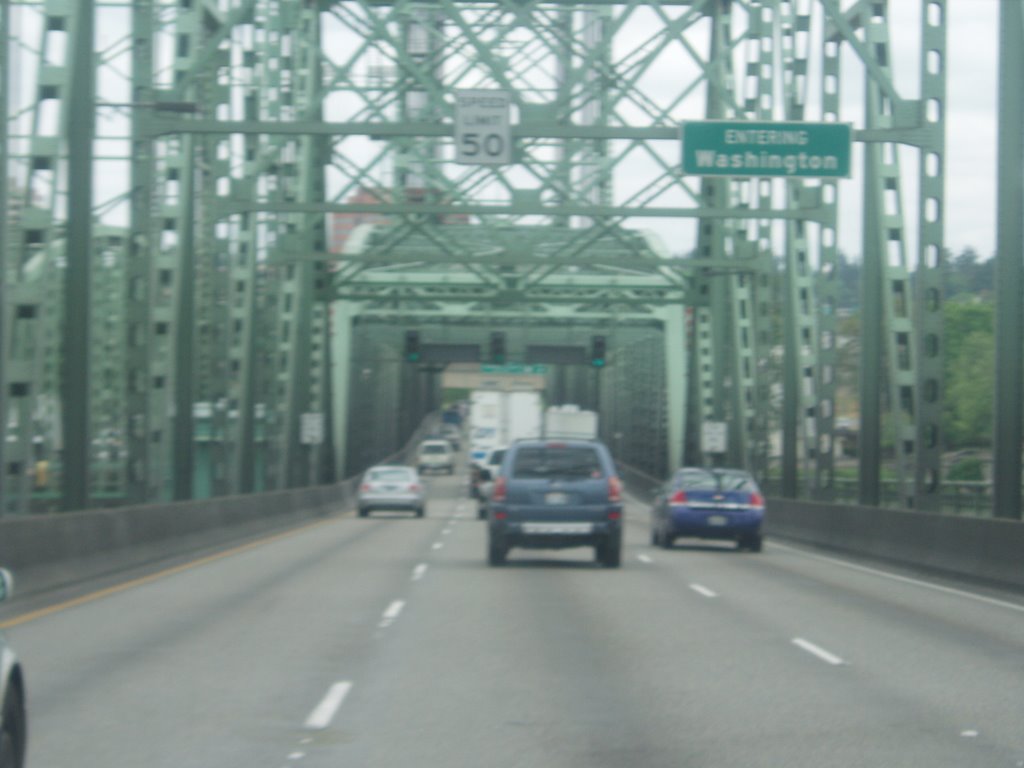 Entering Washington State over Columbia River on I-5 by eagle7cmg