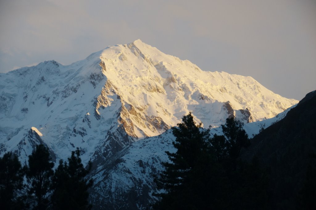 Nanga Parbat , Ganalo Peak at sunset by JanGasior