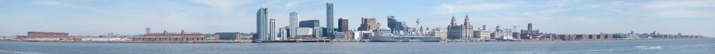 Panoramic view of Liverpool waterfront by ian postlethwaite