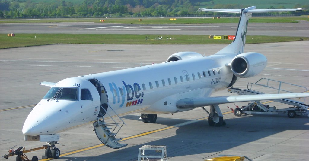 A jet sits on the tarmac at Edinburgh Airport by Sheena-Ann Brown