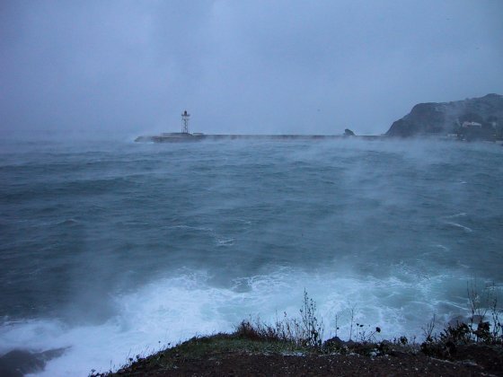 Port Vendres December Snow Storm by David J. Greer