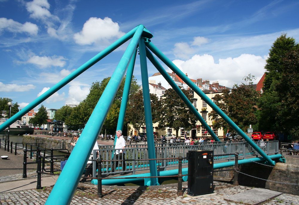 Swing footbridge, Bathurst Basin, Bristol harbourside by David P