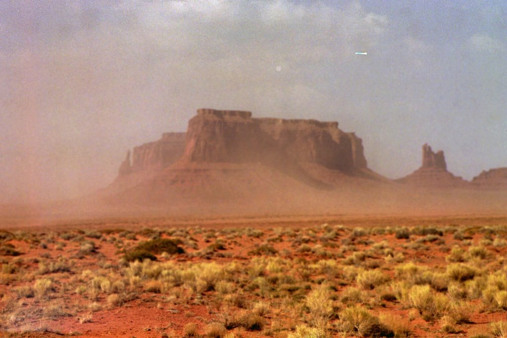 Dust storm Monument Valley, Arizona by Bruce Amsbary