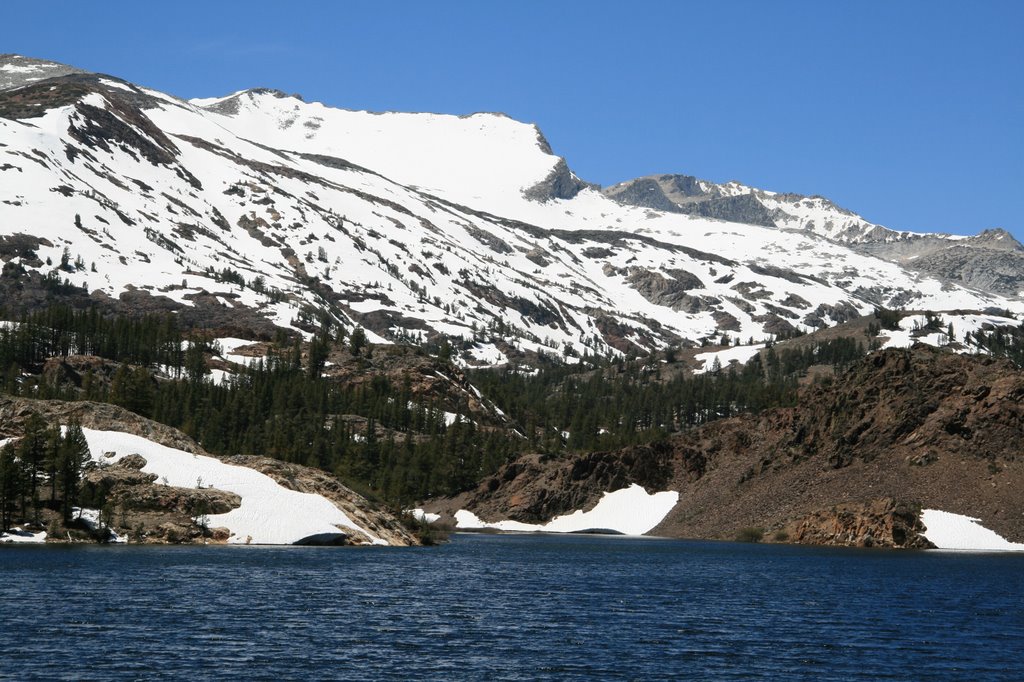 Ellery Lake with Snowy Mountains, Yosemite National Park by davidcmc58