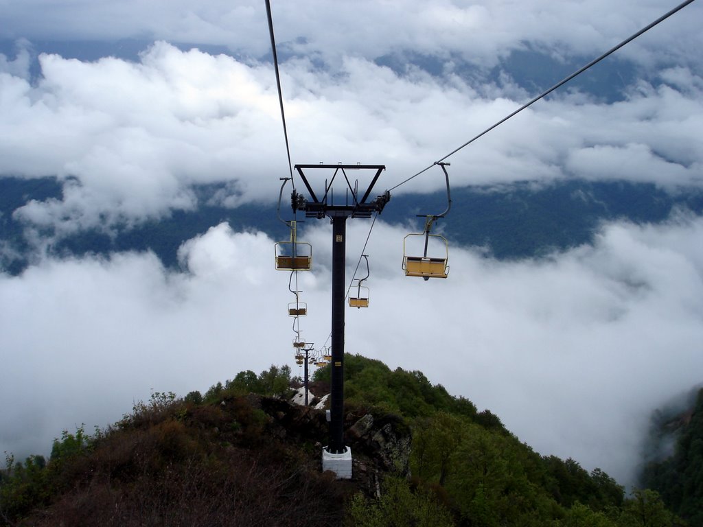 Chairlift in Krasnaya Polyana, Sochi by misha samon