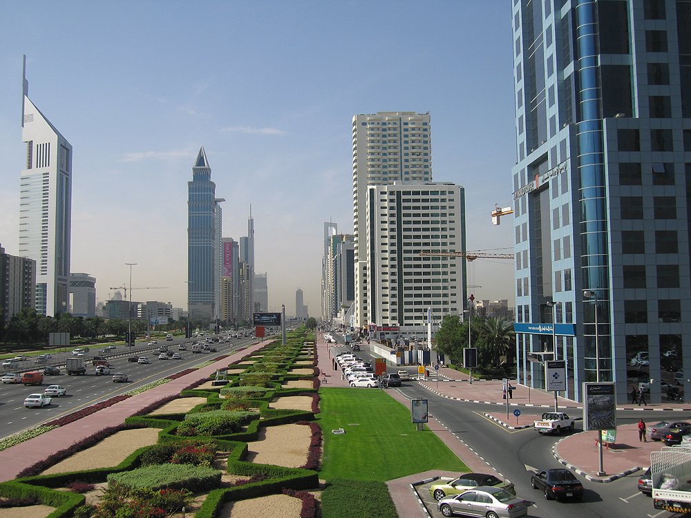 Sheikh Zayed Road by Marjo-Riitta Oksanen