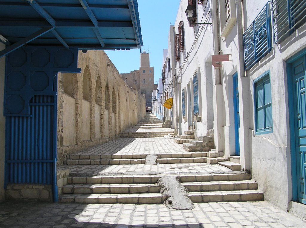 Steps in Sousse by Alvydas Sasnauskas