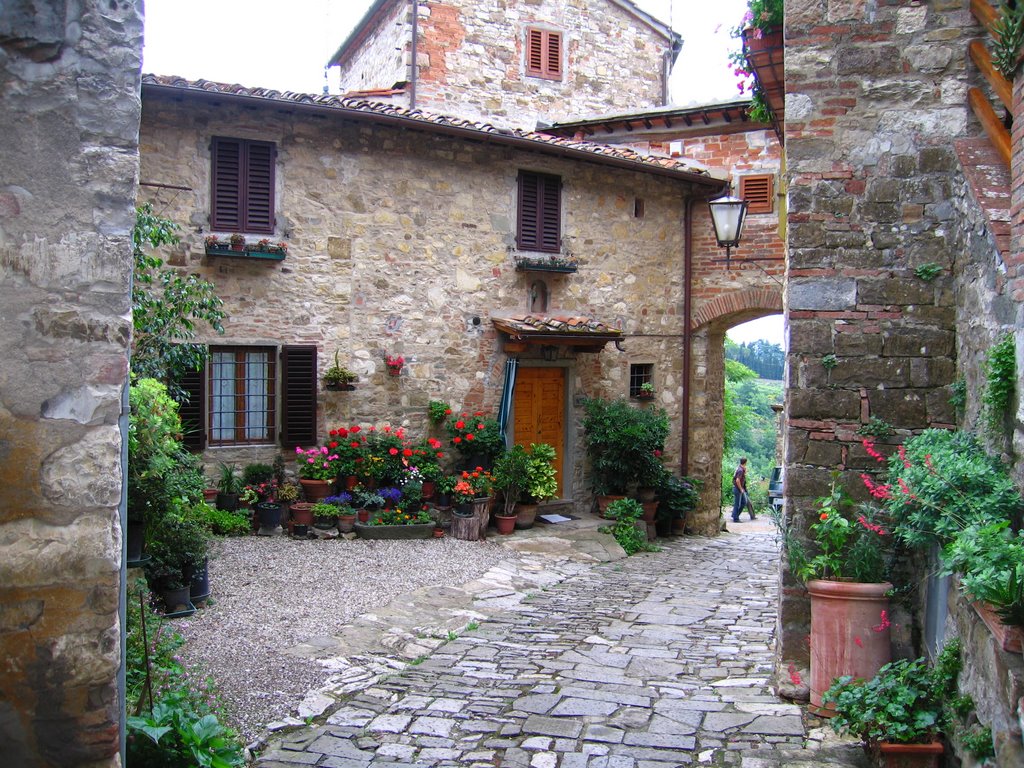 Montefioralle Street Scene by J. Boyd