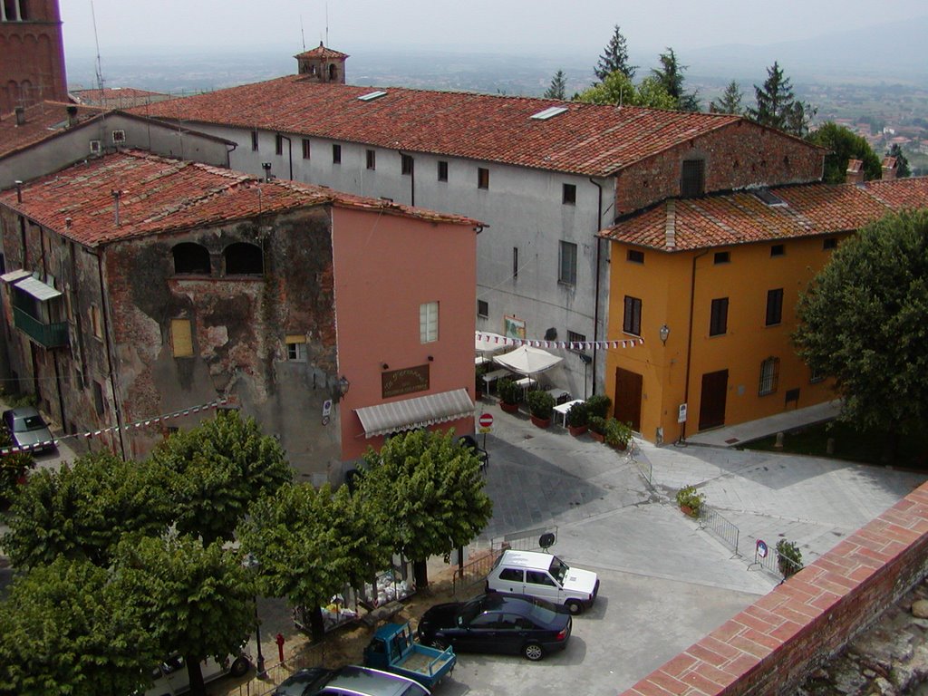 Veduta dalla Fortezza di Montecarlo. by Arturo Biondi