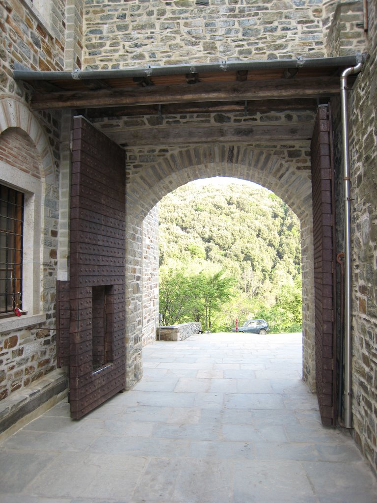 Back Door Iviron, Holy Monastery, Mount Athos by raptis