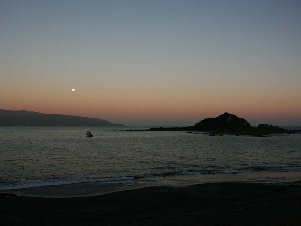 Moon-rise over Island Bay by Fritz Schöne