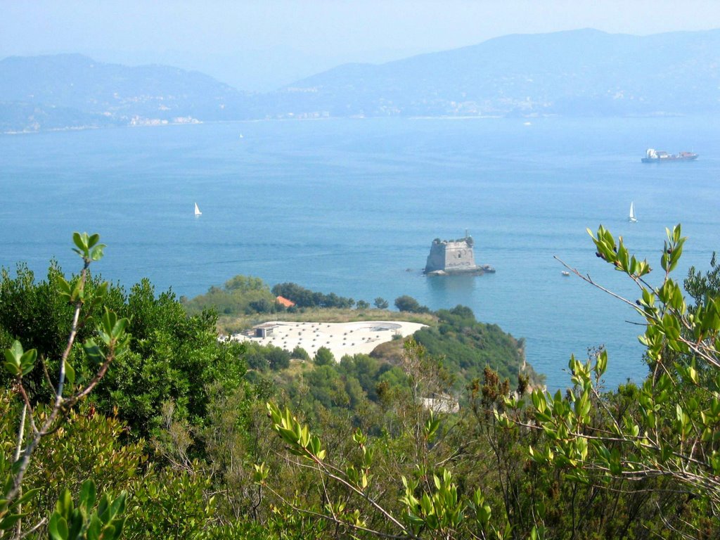 Torre "Scola" o San Giovanni Battista e forte Umberto I - armamento: torre binata Krupp da 400/35 by Attilio Giacchè