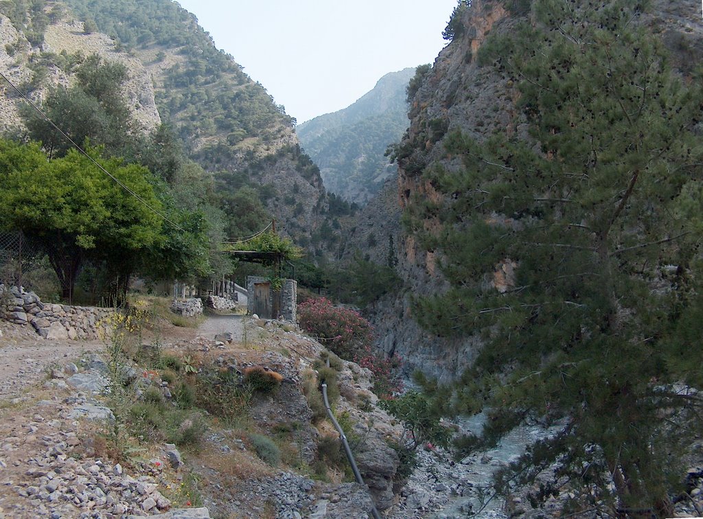 South entrance of Samaria Gorge, Crete, Greece by Peter Kesselyak