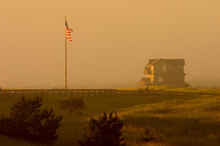 Sunset at the Long Beach Boardwalk by Curtis Knight