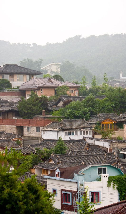 Jeongdok Library View over Mountain, Seoul by invidia