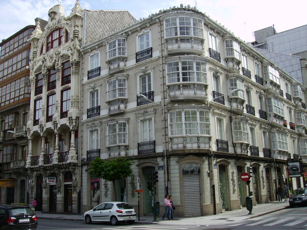 Casas modernistas. Plaza de Lugo. La Coruña by Joaquín Vilas