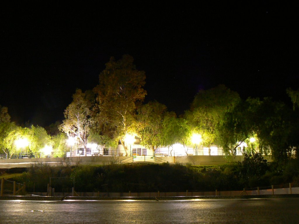 Club Junin Nocturno. Vista desde la pileta - El Carrizal - (FotoMonika) by Monica Hofer