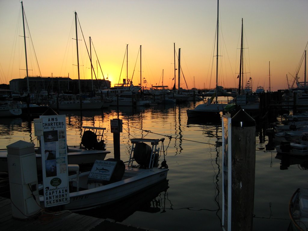 Marina sunset in Key West by Doug Goodwin