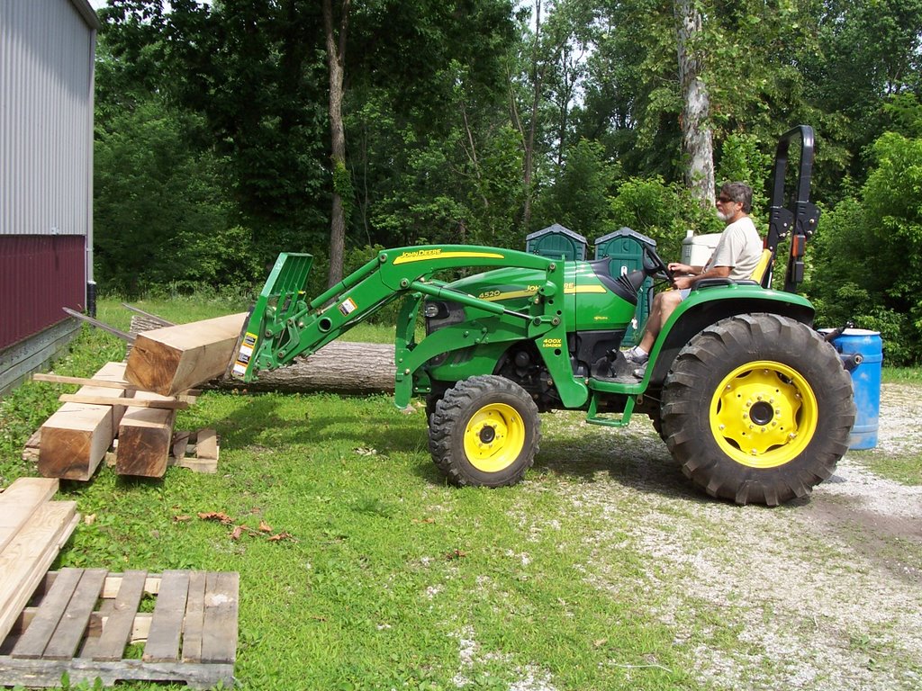 Red Oak timbers for floor columns by Dave gahimer