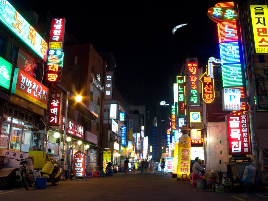 Dongdaemun, Night Lights, Seoul by invidia