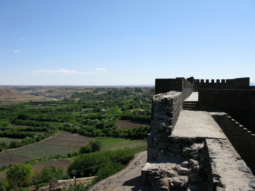 Keçi Burcu'ndan Hevsel Bahçeleri ve On Gözlü Köprü (Diyarbakır) - Hevsel gardens and 10 eyed bridge from "The goat tower" in Diyarbakır by Mustafa Gokmen