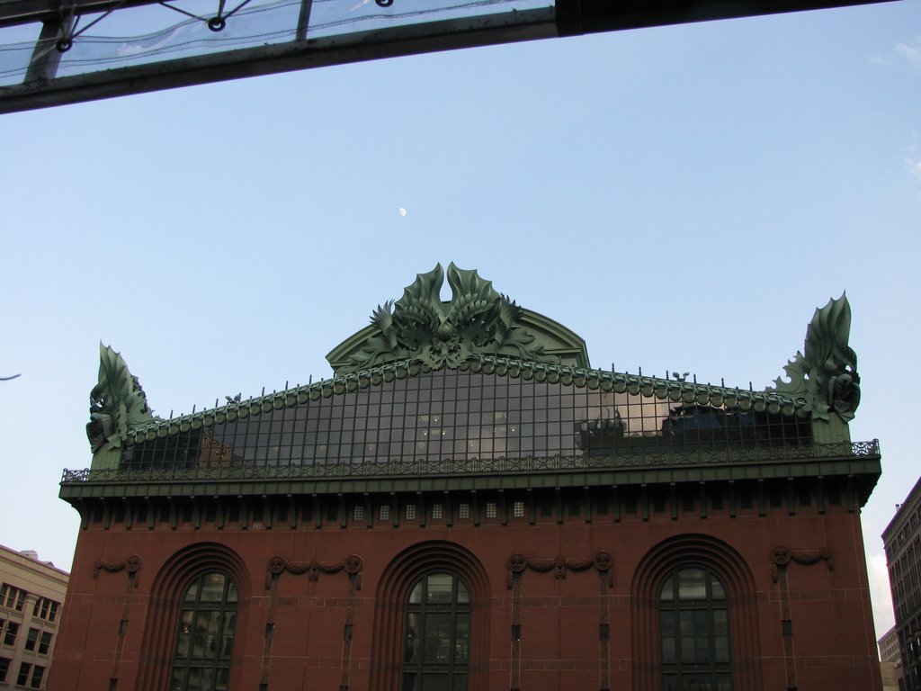 Harold Washington Library - North Roof Line from Plymouth Restaurant Rooftop Bar by arows1faith