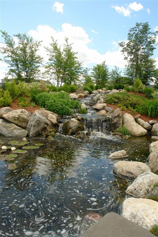 Waterfall at Wayside Commons - Burlington, MA by John M Sullivan