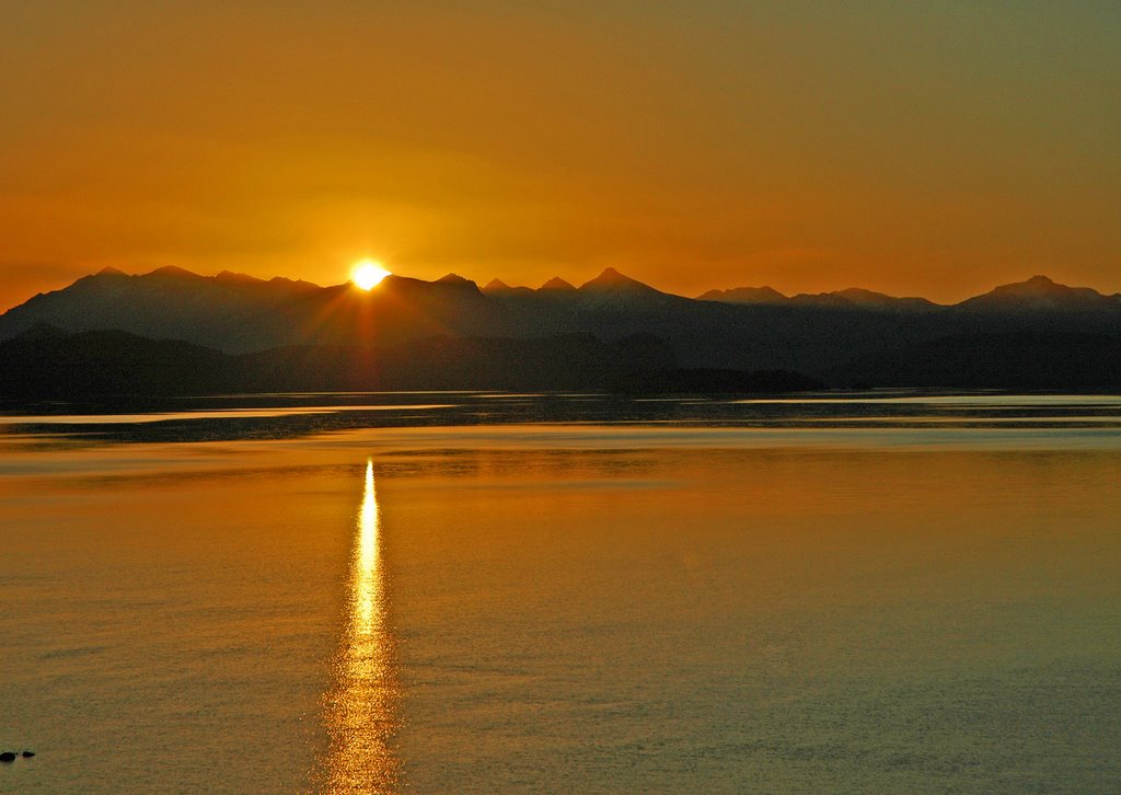 Sunset over Lake Nahuel Huapi, Bariloche, Argentina by kluke