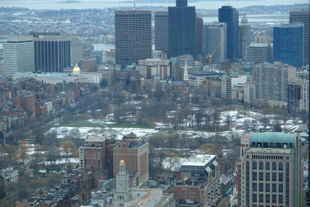 View of Boston Common & Statehouse from the Top Of The Hub - Prudential Center - Boston, MA by John M Sullivan