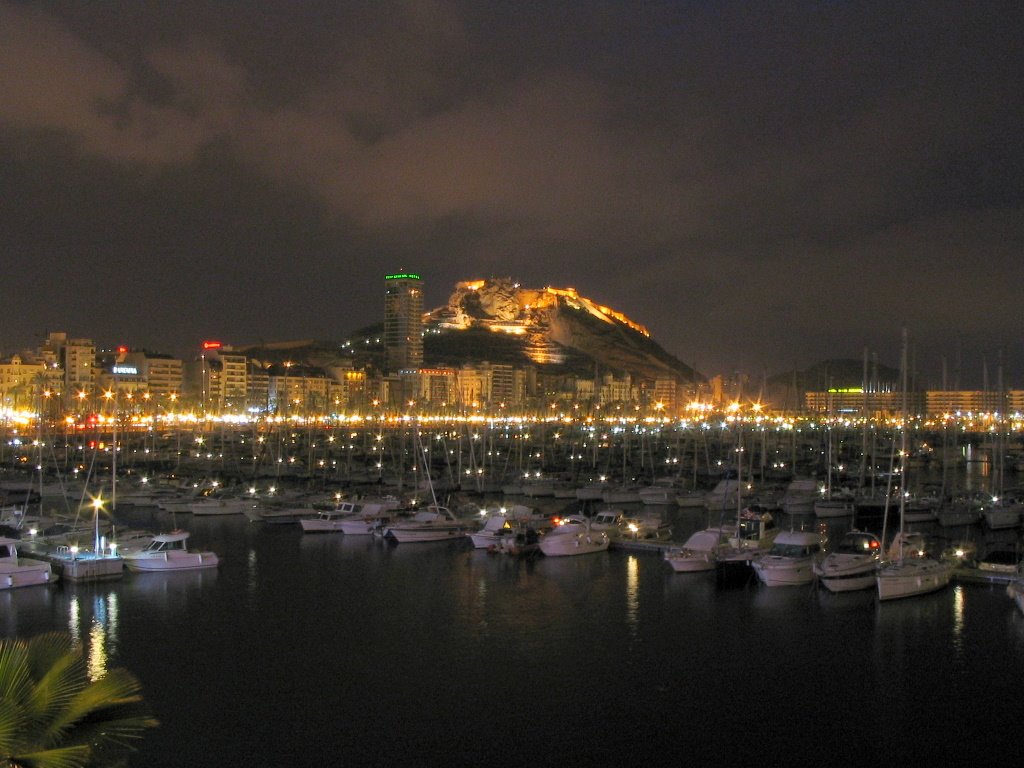 Castillo de Santa Bárbara iluminado desde Panoramix by Jose Daniel Herrera