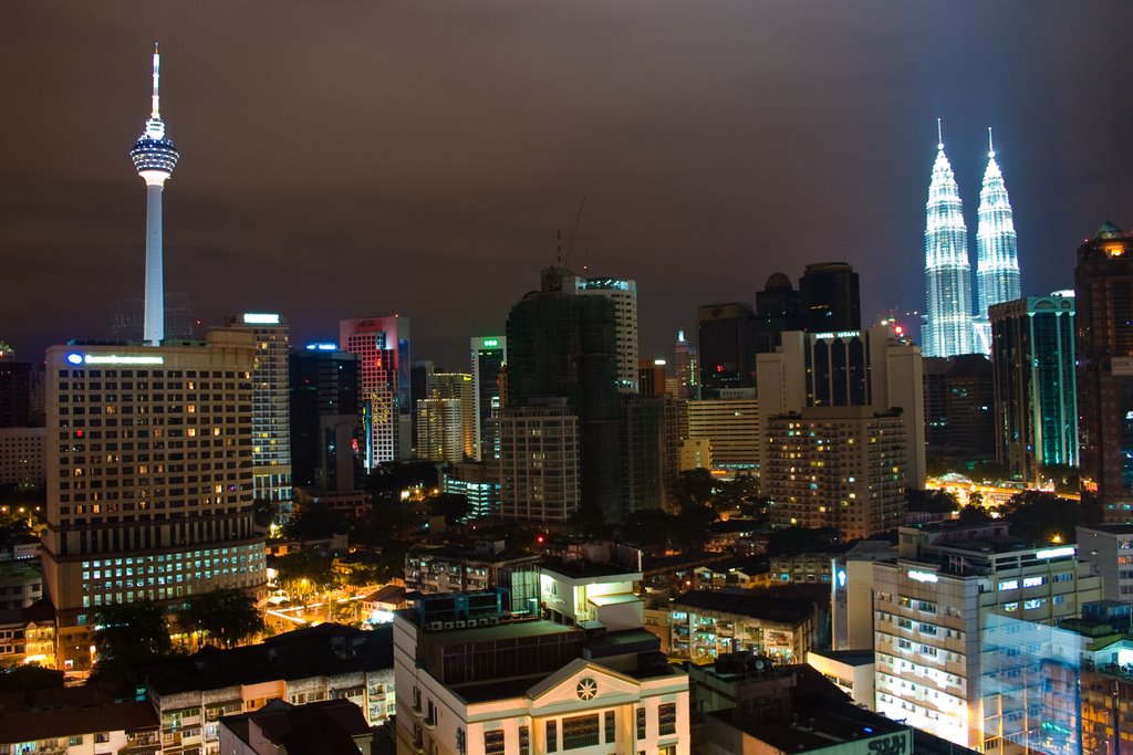 KL Tower and Petronas Towers by Michele Aiello