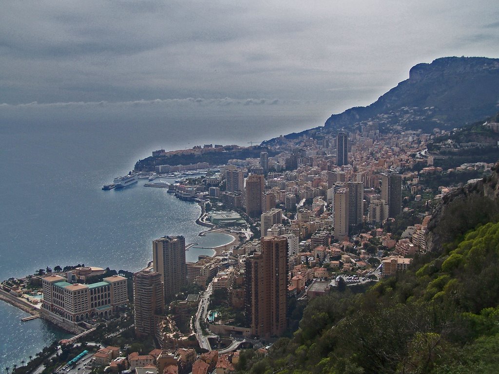 Monaco from the hilltop by Juliet Cullen