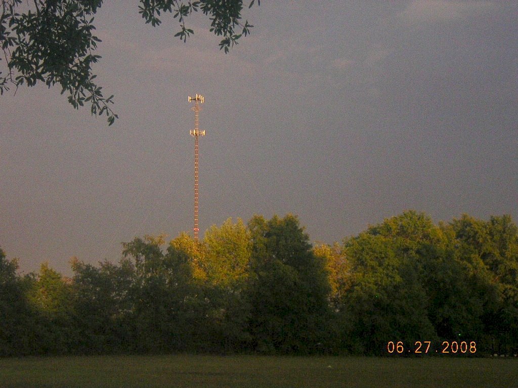 Cell Tower Near Thicketty During Sunset 6-27-2008 by Kyle Stephen Smith