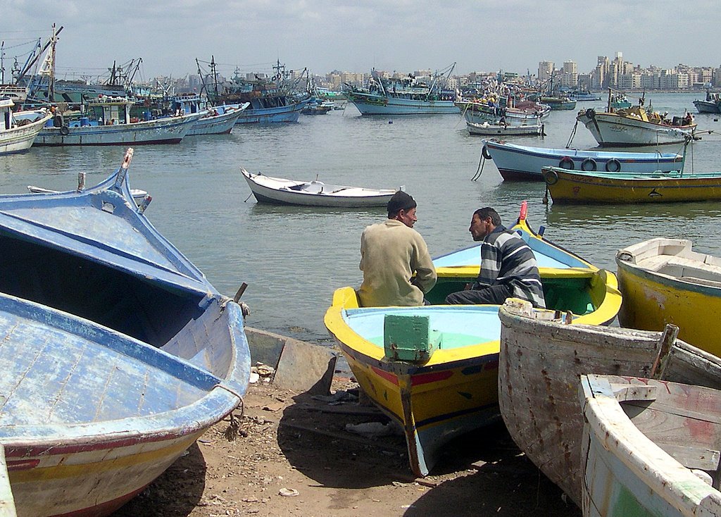 Boats in Alexandria by dbsfemino