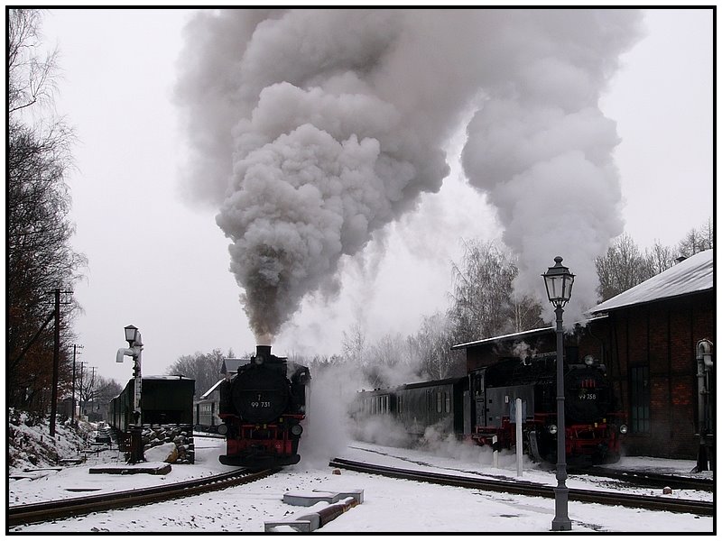 Doppelausfahrt in Bertsdorf by Josef Pfefferle