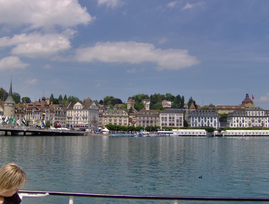 Lucerne from boat on the lake by csturgeo