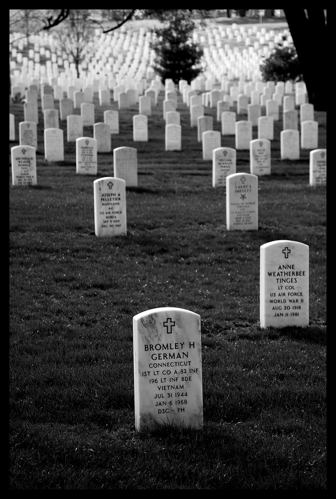 Arlington Cemetery, washington dc by laptop