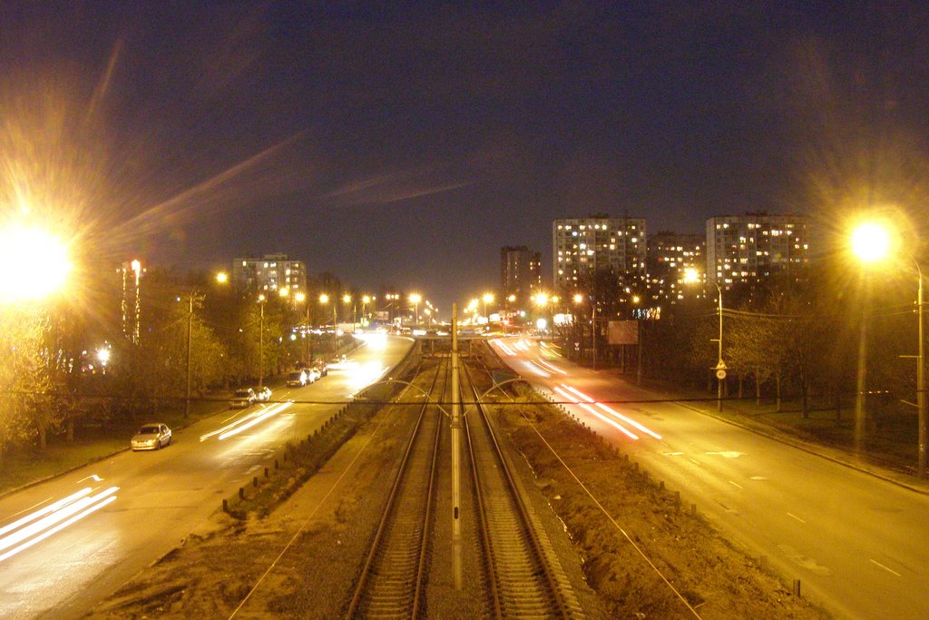 Night in Borshagovka, Kyiv by AVTSK