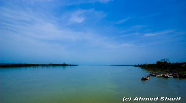 The River Karnaphuli, as seen from Kalurghat Bridge, Chittagong, Bangladesh by Ahmed Sharif