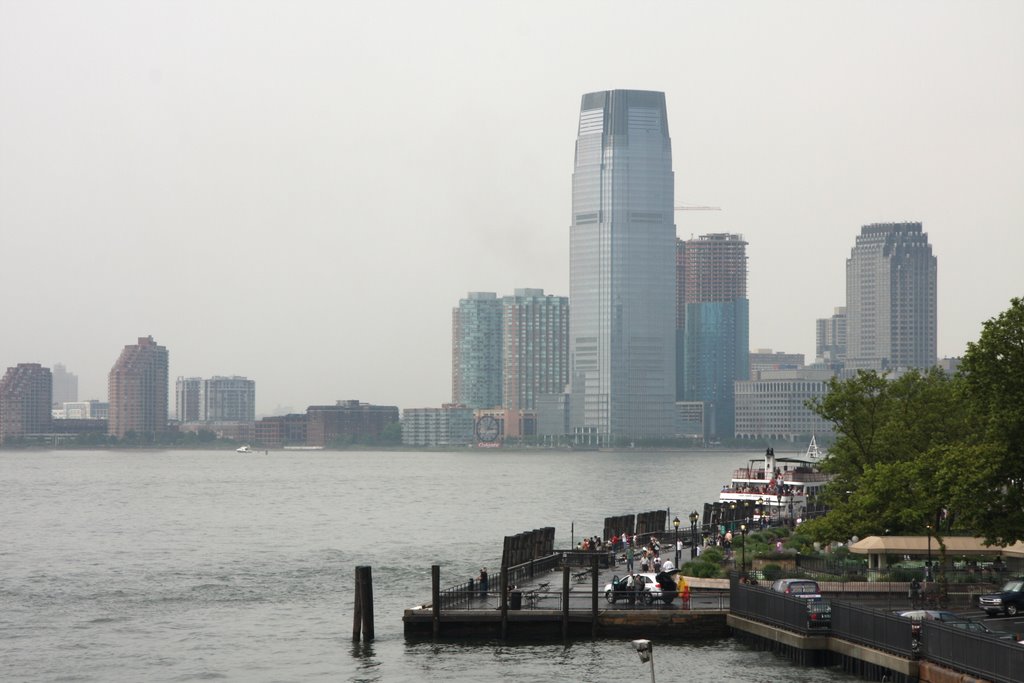 Battery Park with New Jersey Across the Hudson River by john weber