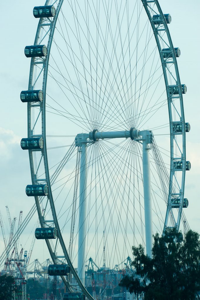 Singapore Flyer (middle) by sinkapura