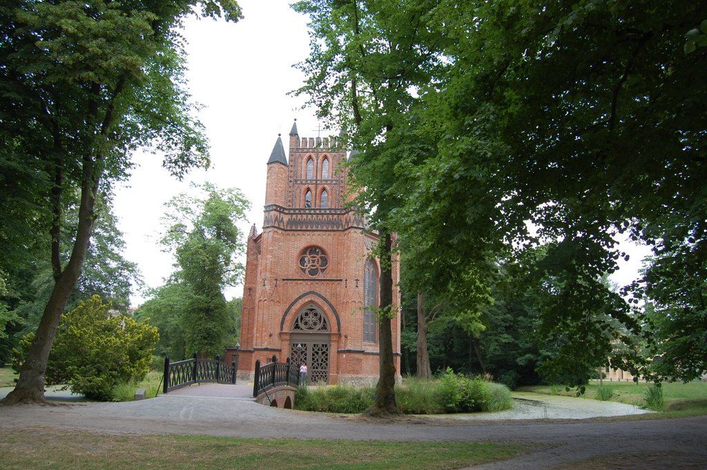 Small Catholic Church in the garden by Lecleire Jacques